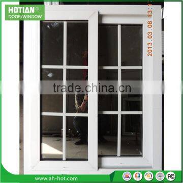 Hot sale pvc sliding window with grills upvc sliding windows design window projection