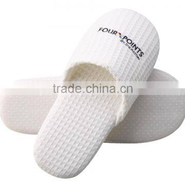 Cheap washable hotel bedroom cotton waffle slipper