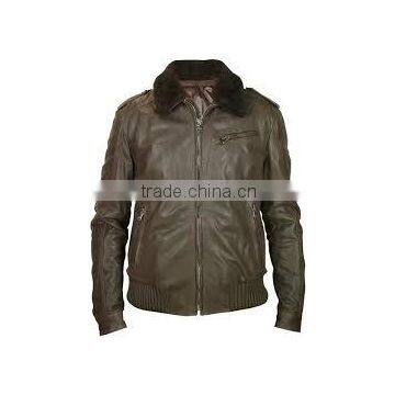 Black Fashion Womens Leather Jacket,ladies leather fur jacket