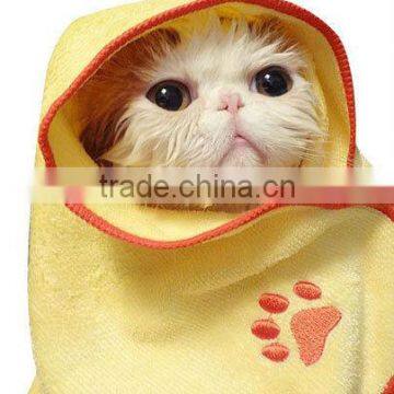 High Water Absorbent Microfiber Pet Towel Paw Logo