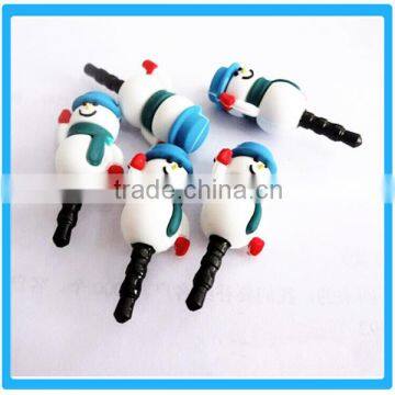 2016 2016 Snowman Shape Dustproof Cover Dust plug for smartphone