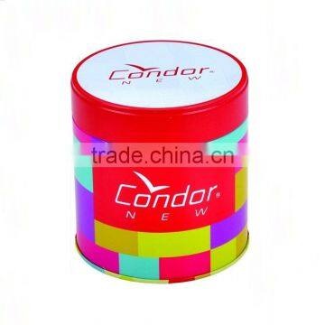 colorful gift packaging tin box/round shape tin box