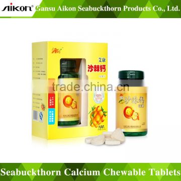 Good Quality Healthy-care medical use factory seabuckthorn Calcium Chewable Tablets