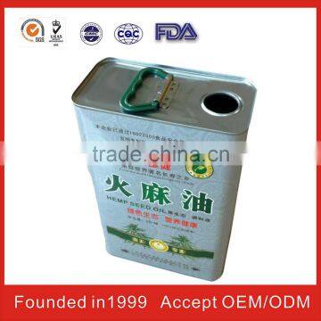 china square olive oil tin packaging For FDA