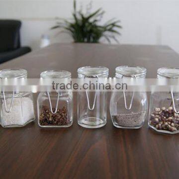 Five Kinds of shape mini glass canister spice jar