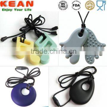 Wholesale handmade silicone teething pendant costume jewellery