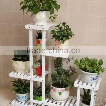 Customized Unique Indoor Corner Wooden Plant Stand photo-4
