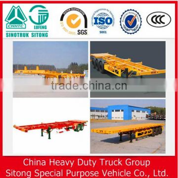 special for transporting 20ft and 40ft container used skeleton semi trailer with best price