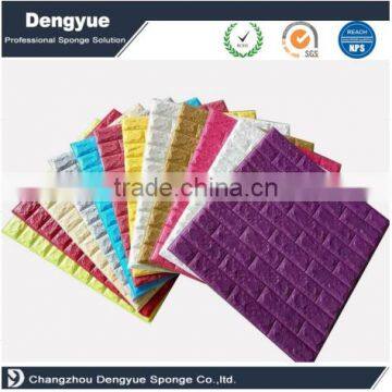 Professional factory manufacture classic style multi color option brick stone 3d wallpaper self adhesive