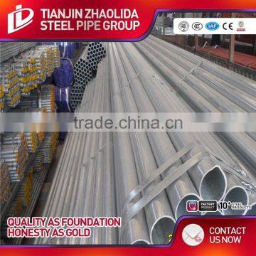 ASTM A500 GR A B WELDED pre galvanized round steel tube from Tianjin manufacture