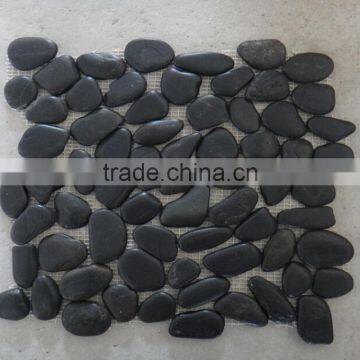 Polished Mixed Color Pebble Mesh Tiles photo-3