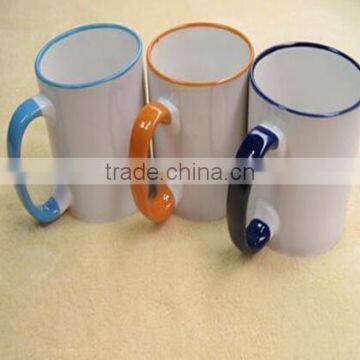 Haonai hot sale 11oz high quality Grade A white mugs coated sublimation mug for wholesale low price