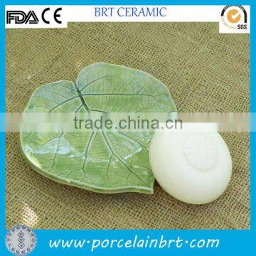 Natural Leaf Shape Ceramic Handmade Soap Dish