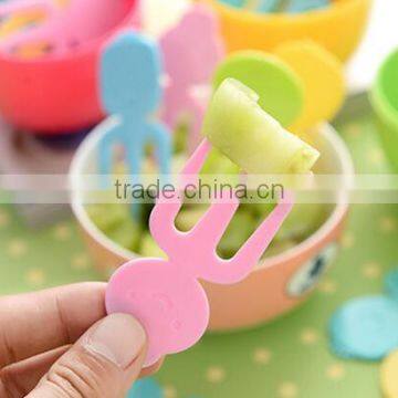 CY046 Apple Shape Plastic Fruit Forks Set With Stand Container Dessert Salad Forks for Kitchen Table Accessories photo-5