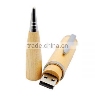 Best Quality Custom Logo Print Business Gift Wood Pen Drive U Disk