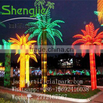 SJLJ01160 outdoor lighted palm tree artificial palm led tree