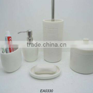 EA0330 resin 5 pcs bathroom accessories names