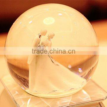 2016 Souvenir Gift Use Love Wedding Music Couple Snow Globe photo-3