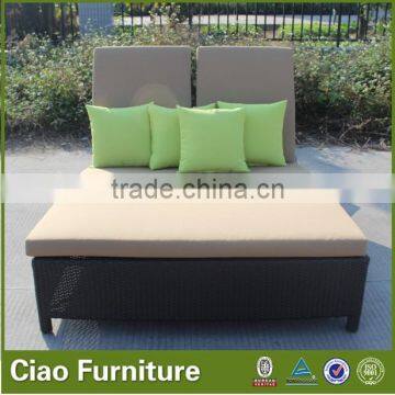 Sun Bed Mattress Outdoor Rattan Furniture Portable Sun Lounger photo-2