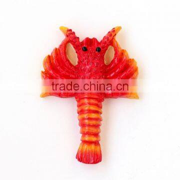Custom Design 3D Resin Seafood Delicious Lobster Shaped Fridge Magnet photo-3