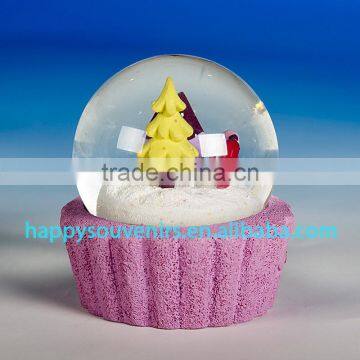 Vivid 3D House, Tree and Birds With Purple Base Snow Globe Diameter 65mm photo-4