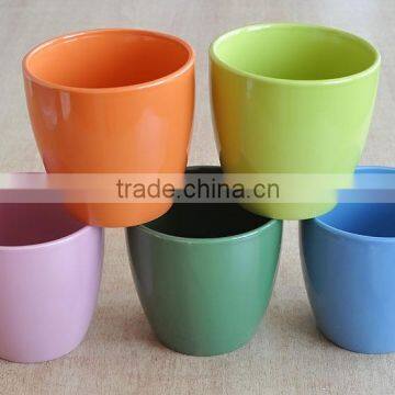 Ceramic colorful flowerpot