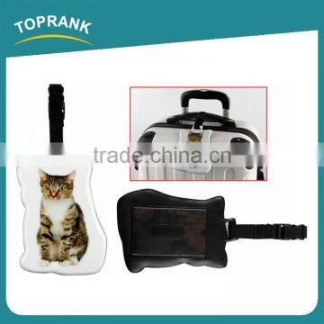 Toprank Custom Made Shaped Cute Cartoon Animal PVC Luggage Tag Portable Secure Travel Luggage Tag photo-2