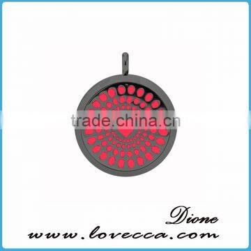 New Professional Silver Color Stainless Steel Round Aromatherapy Locket Necklaces photo-2