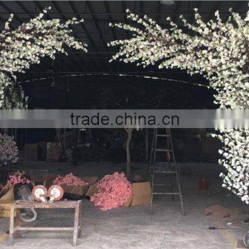 artificial peach flower tree for wedding decoration