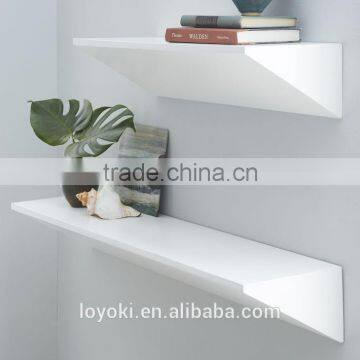 living room wall mounted shelf Floating Wedge Shelf set of 2