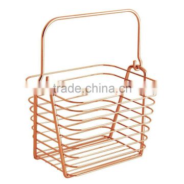 Kitchen Pantry Bath Wire Basket Tote with Handle