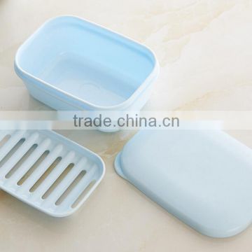 Rectangular soap box with draining tray/plastic soap tray /plastic soap box