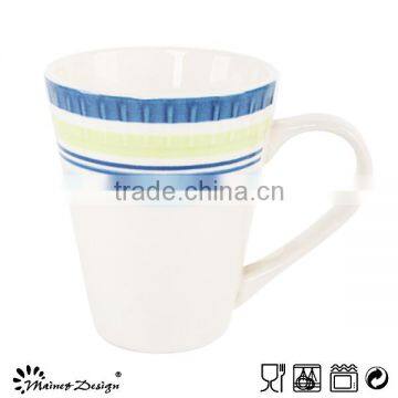 China Ceramic Stoneware Handpainting Color Strip Mug photo-4