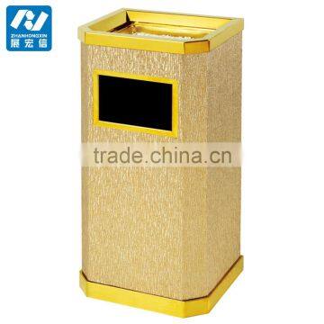 2017 Fashion Ground Ashtray Bin for Hotel Stainless Steel Coating Plated photo-3