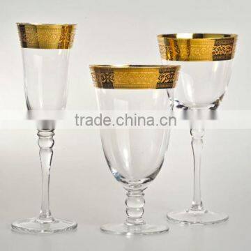 Shanghai Wholesale Premium Golden Rim Glassware