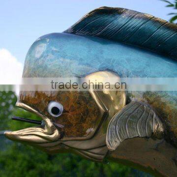 Metal Casting Bronze Dorado Fish Fountain for Outdoor Garden photo-2