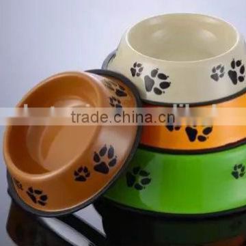 Hot selling cheap price color printed stainless steel pet bowl with high quality/stainless steel dog bowl