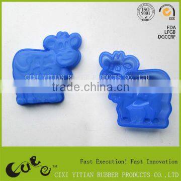 silicone cow shaped cake mold DIY food grade animal shape ice cube tray