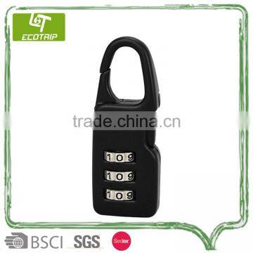 Zinc-Alloyed 3-Dial Combination Shackle Travel Security Lock For Luggage