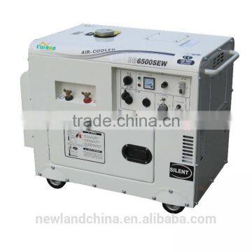 100% copper wire 5KW electric start sound proof diesel generator with welding function