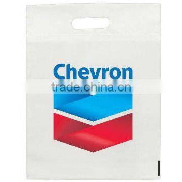 High quality flexo printing die cut handle plastic bag for shopping