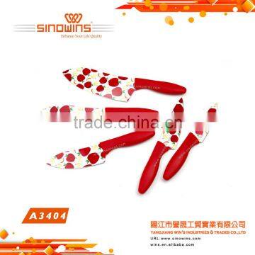 A3404Y special pattern printing blade knife knives set