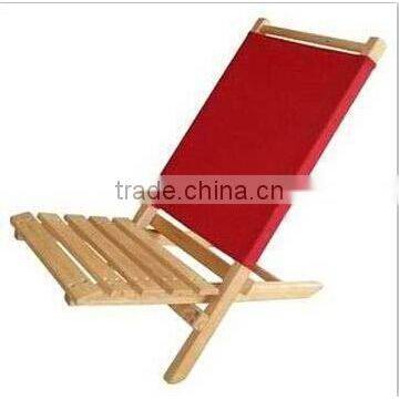 Outdoor portable Wooden Beach Folding Chairs with canvas Wholesale