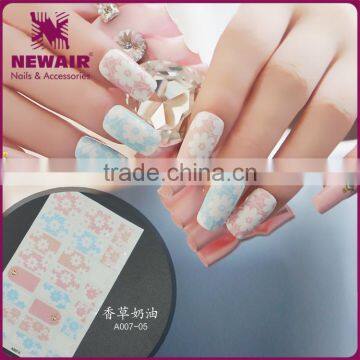 NEWAIR new fashion bright flower colorful nail sticker for young girls