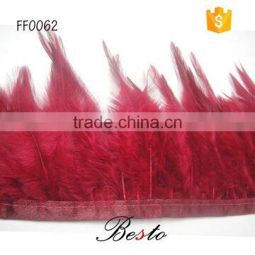 Top quality good price red goose feather wedding decoration