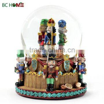 Have 7 Animated Nutcracker soldiers musical water snow globe