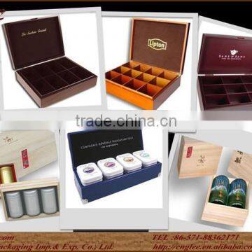 Natural Wood Tea Bag Storage box/case with Compartments Personalized
