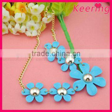 Charming fashionable new design blue stone necklaces WNK-232