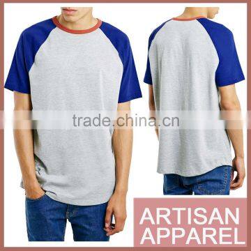 Three Colors Raglan T-Shirt Factory Cheap Price grey Men Tshirt in Plus Size