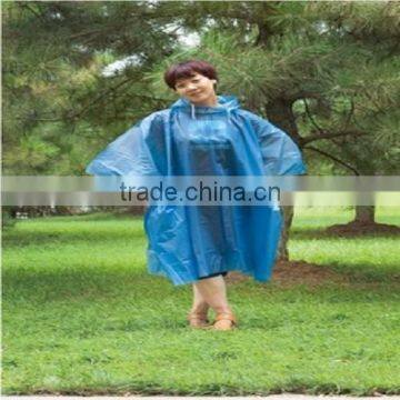 Waterproof Hooded Disposable Plastic Raincoat Rain Poncho With Sleeve and Button photo-4